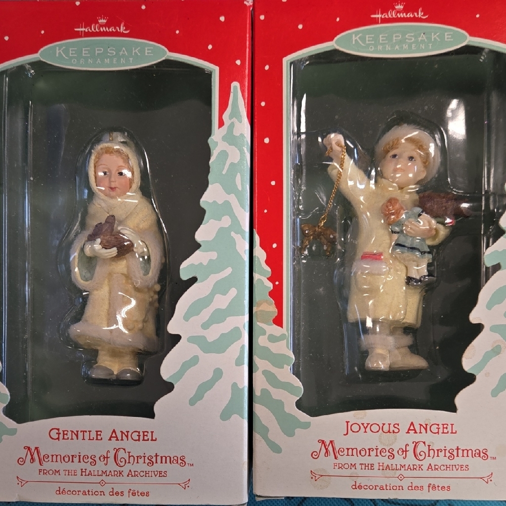 Hallmark Keepsake Gentle and Joyous Angel Ornaments - Cream